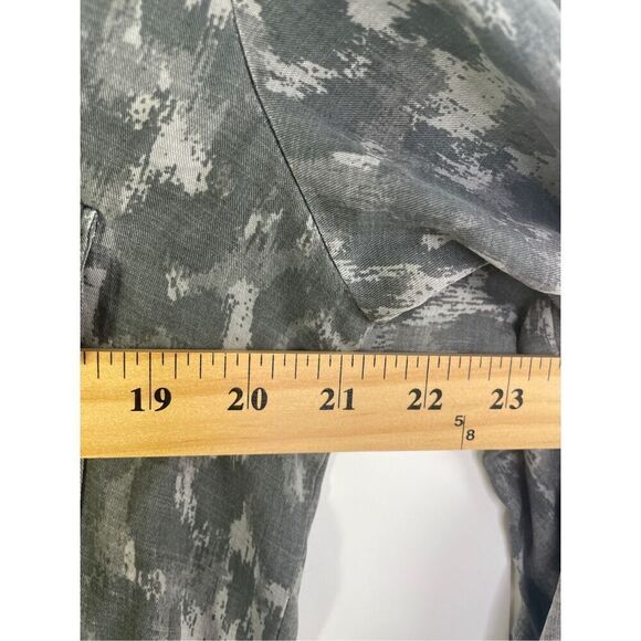 Bella Dahl Button-Down Grey Camo Dress Mini Size M - Picture 5 of 11